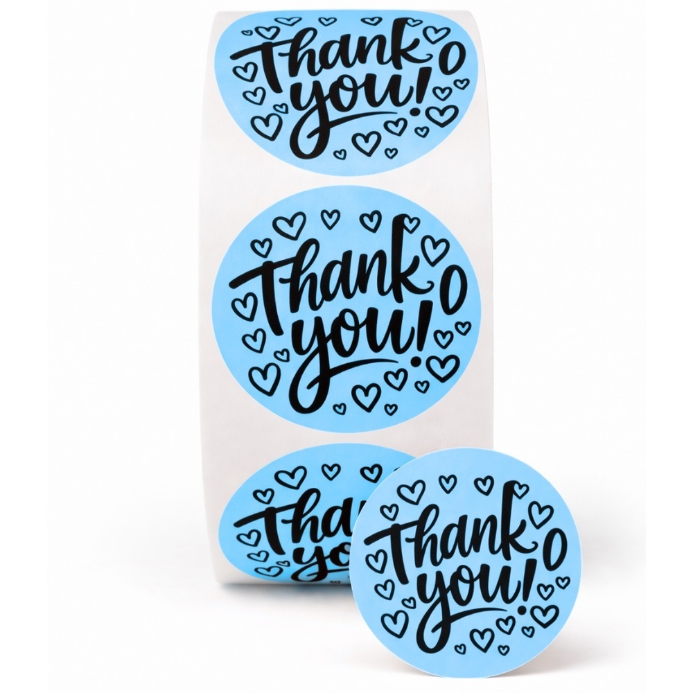 100 Thank You Stickers 2 Inch Round Small Business Packaging - Picture 4 of 11